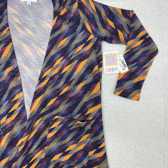 NWT Women’s Multi-Color Medium LuLaRoe Sarah Duster Cardigan - Picture 3 of 15